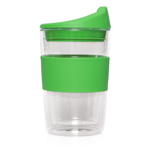 Premium Glass Cup 2 Go Light Green